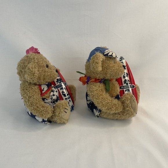 Vtg Hawaiian Collectibles Keikiokekai/Haunani Surfer Boy Girl 7" Plush w/Boards - Picture 6 of 10